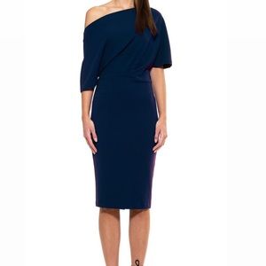 Draped One-Shoulder Dress